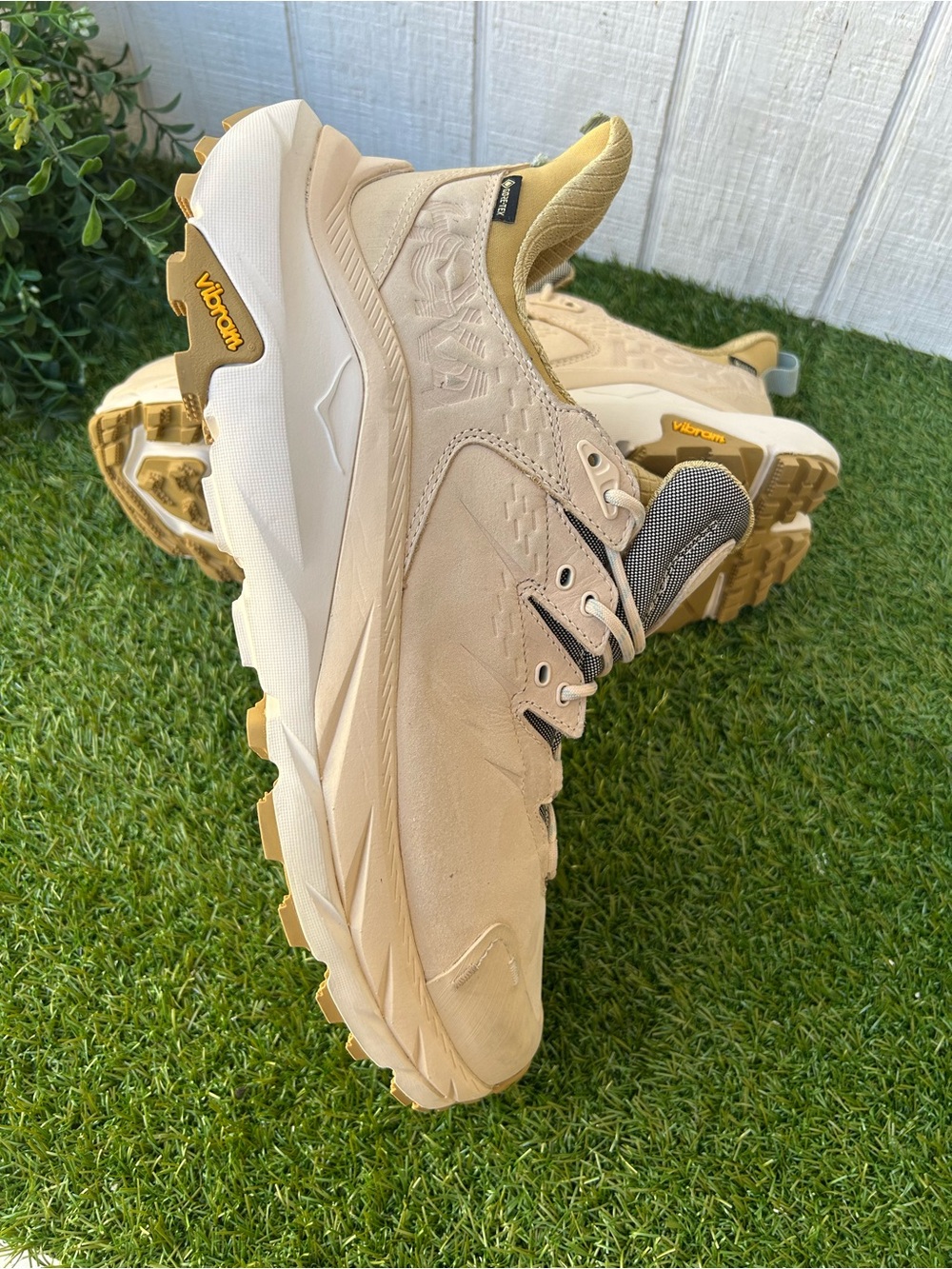 Hoka Beige and Gold Trekking Sneaker - Picture 5 of 16